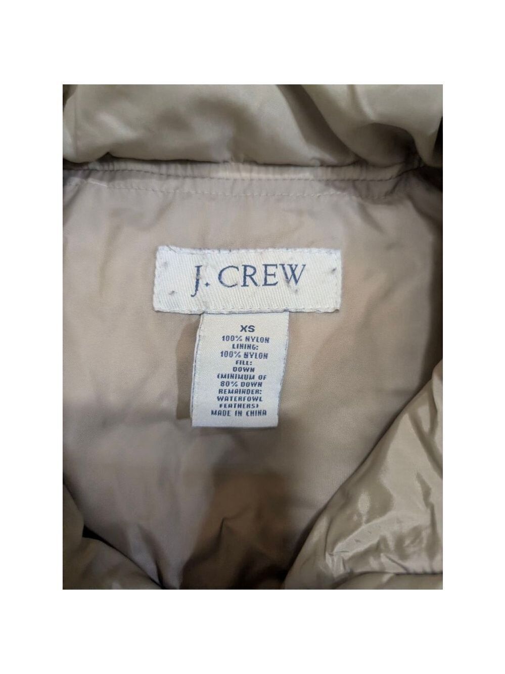 J Crew Down Convertible Puffer Jacket Vest Extra Small - Picture 5 of 12